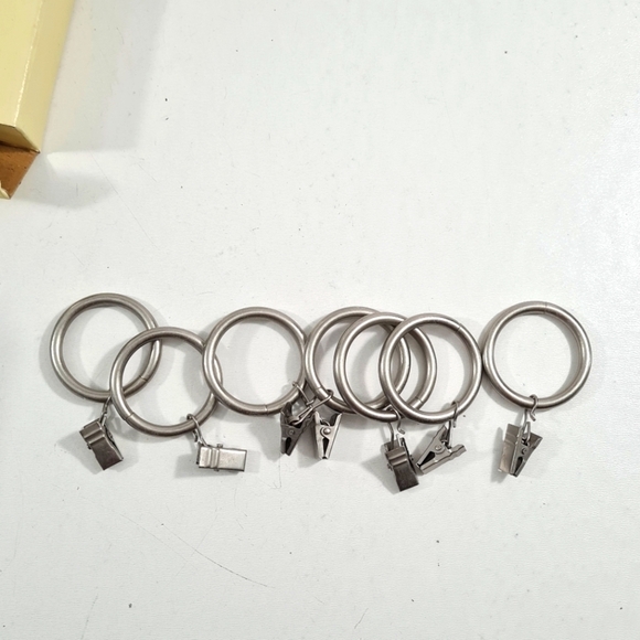 Pottery Barn Nickel Clip Rings Classic Chic Matte Silver Set of 7 × 3 Boxes - Picture 1 of 4